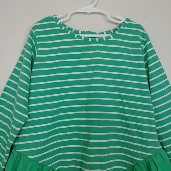 Hanna Andersson Cotton Peplum Top Back Zip 12 #L11 - Picture 2 of 8